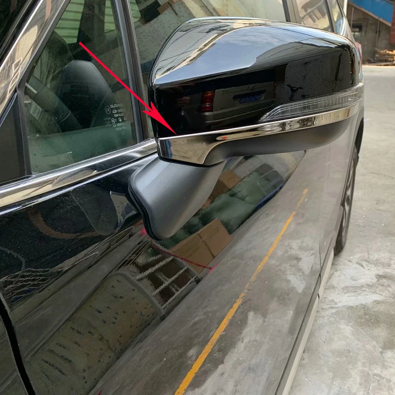 

ABS Chrome Side Door Rear View Mirror Cover Trim Garnish Molding Overlay Strip for Subaru Forester SK 2018 2019