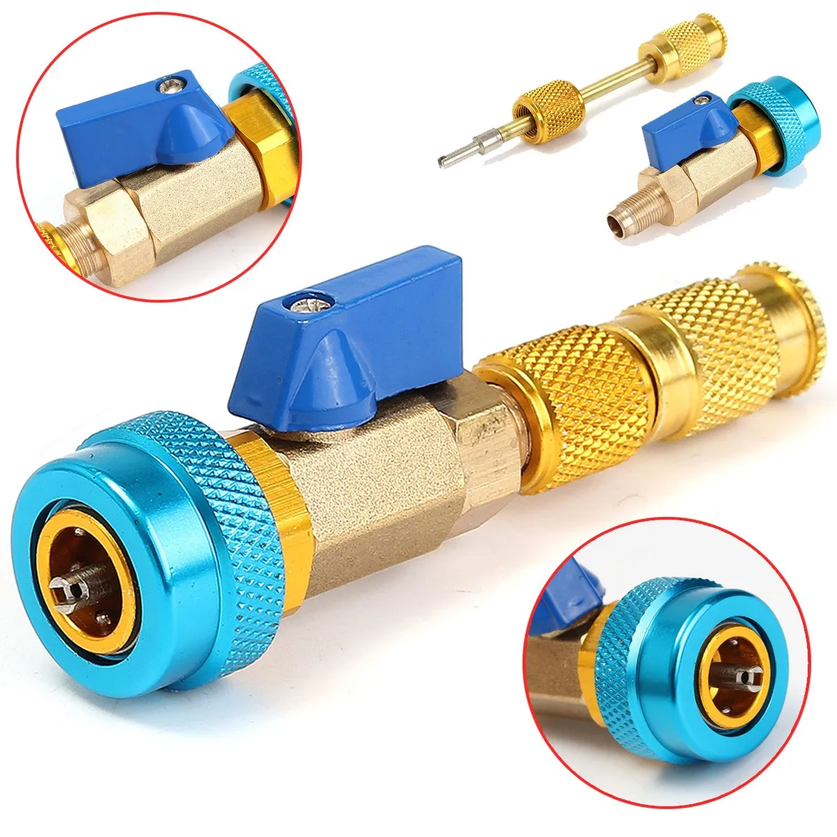 R134A R12 Car Air Conditioning Valve Core Quick Remover Tool Installer Low Side Pressure Tool