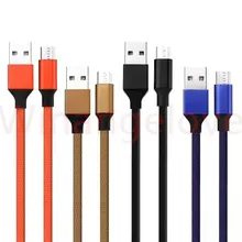 1 м, 3 фута, 2 А, быстрая зарядка, алюминиевый сплав, Плетеный Micro usb кабель для зарядки и передачи данных, аксессуар, пряди для samsung s6 s7, android phone