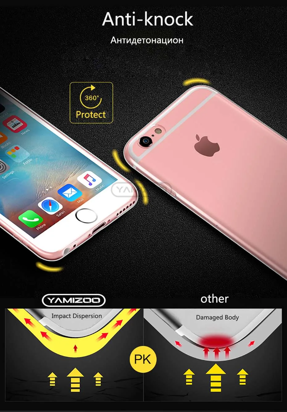 YAMIZOO Case For iPhone 5 se 5s Case Transparent Soft Silicone Shockproof Back Cover On x 6 Coque For iPhone 7 8 6s 6 Plus Case  (6)