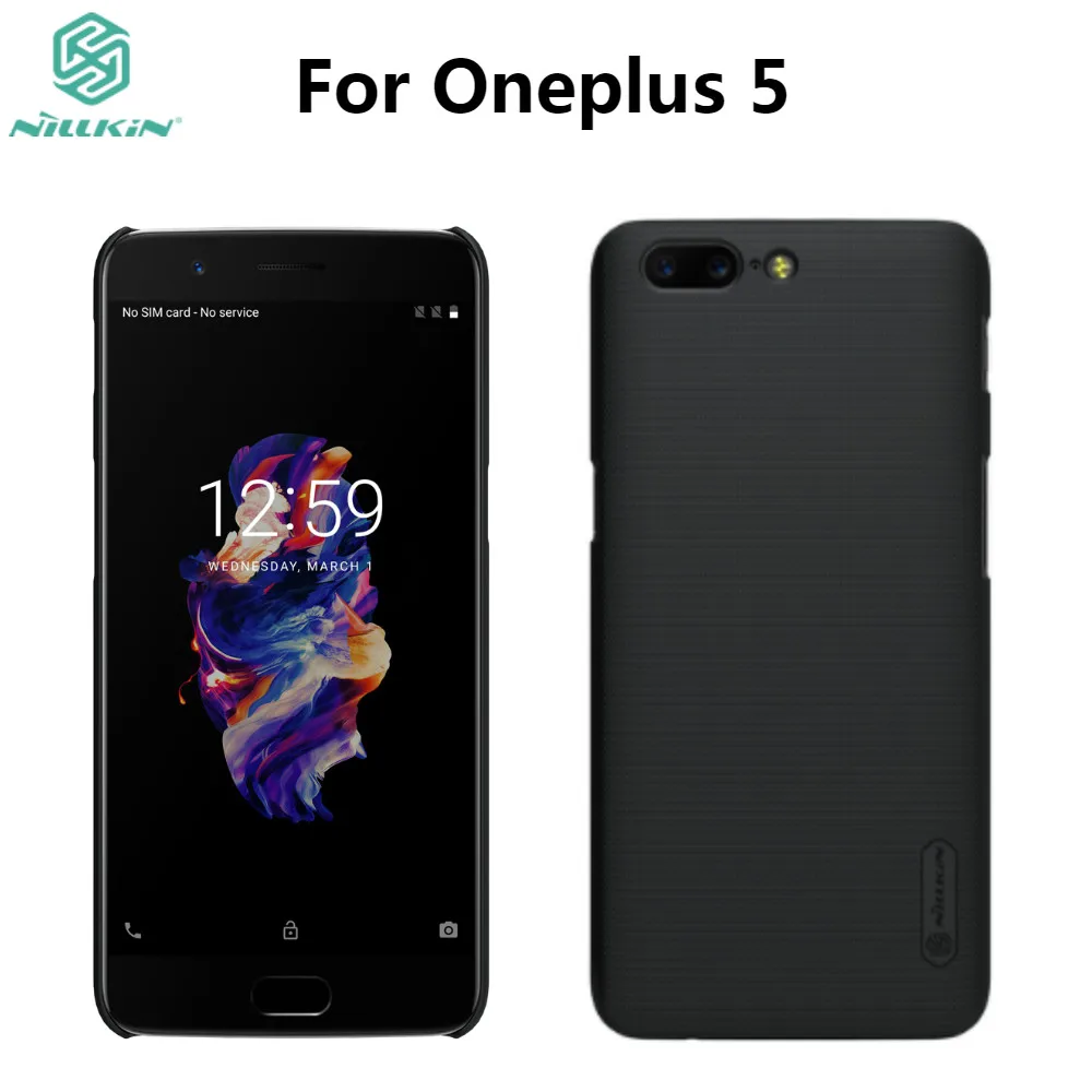 OnePlus 5 Чехол One Plus 5 чехол NILLKIN Super Frosted Shield для Oneplus5 A5000 матовый чехол с экраном протектор