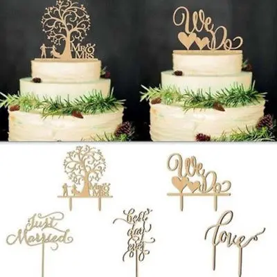 

modern Wedding Birthday Cake Topper Card Love Acrylic Cake Party Decoration