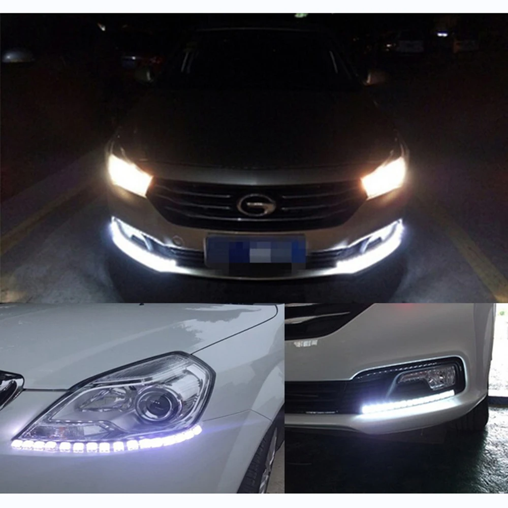 הרכבת פנסים 2Pcs/Set LED Car DRL Daytime Running Lights Auto Day Lamp