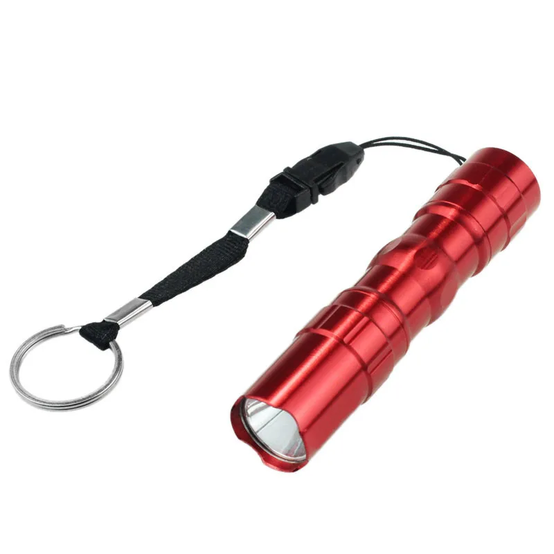 Портативный мини-светильник, водонепроницаемый яркий светодиодный светильник-вспышка с регулируемым фокусом, светильник с зумом, противоскользящий, удобный алюминиевый сплав# zk - Цвет: Red
