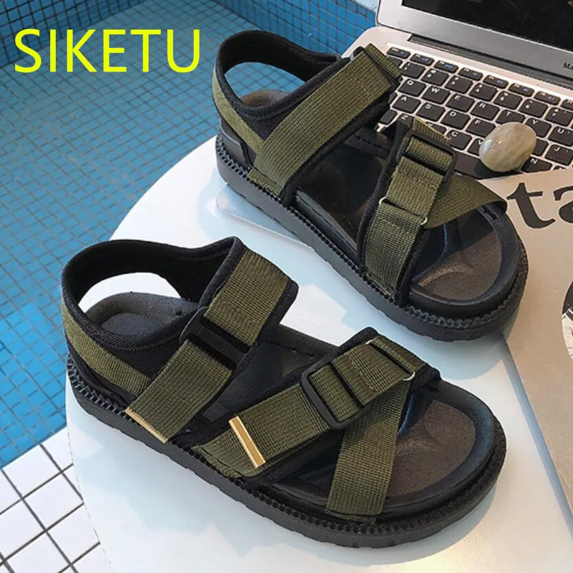 

2019 Free shipping Summer fashion sandals lovely women shoes casual shoes Wild Flats teen p060 pu