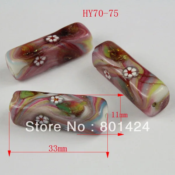 

Free shipping lampwork handmade murano beads 6pcs one lots 70-75