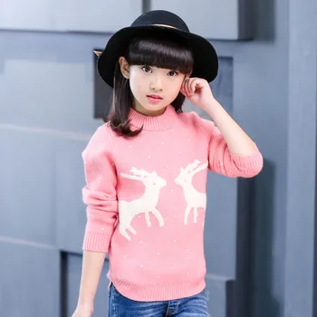 

Kids Sweater For Girls Clothing Children Knitted Sweaters Autumn Winter Christmas Knitwear 4 8 10 12 14 Years School Clothes