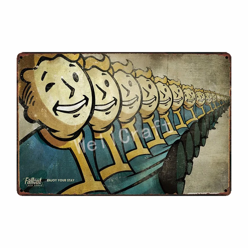 [WellCraft] Fallout 4 хранилище мальчик игра NUKE COLA оловянные знаки настенная доска плакат Декор для Интернет-кафе комнаты железная живопись FG-234