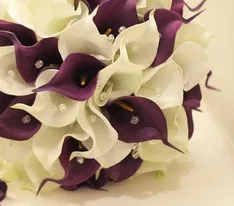 Винтажный заказной белый букет лилии Калла хрустальные свадебные цветы Искусственные Свадебные букеты Декор - Цвет: same as pic