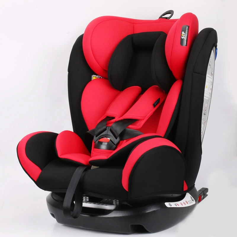 ISOfix интерфейс детское автомобильное безопасное кресло-трансформер детское автомобильное сиденье-бустер Регулируемая укладка сидя пятиточечный ремень безопасности CCC - Цвет: red ISOfix