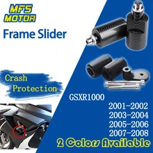 For Suzuki GSXR1000 GSX-R GSXR 1000 No Cut Frame Slider Crash Pads Falling Protector 2001 2002 2003 2004 2005 2006 2007 2008 for suzuki gsr 750 2001 2005 steering damper stabilizer bracket gsr750 01 2002 2003 2004 05 gsxr gsx r gsx r 600 750 gold