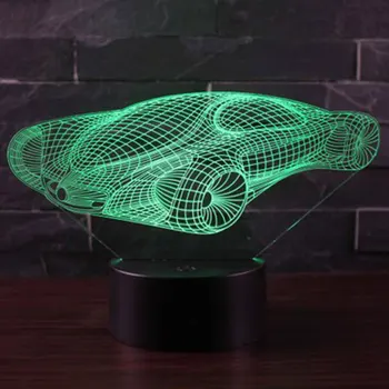 

Concept cars 1 theme 3D Lamp LED night light 7 Color Change Touch Mood Lamp Christmas present Dropshippping
