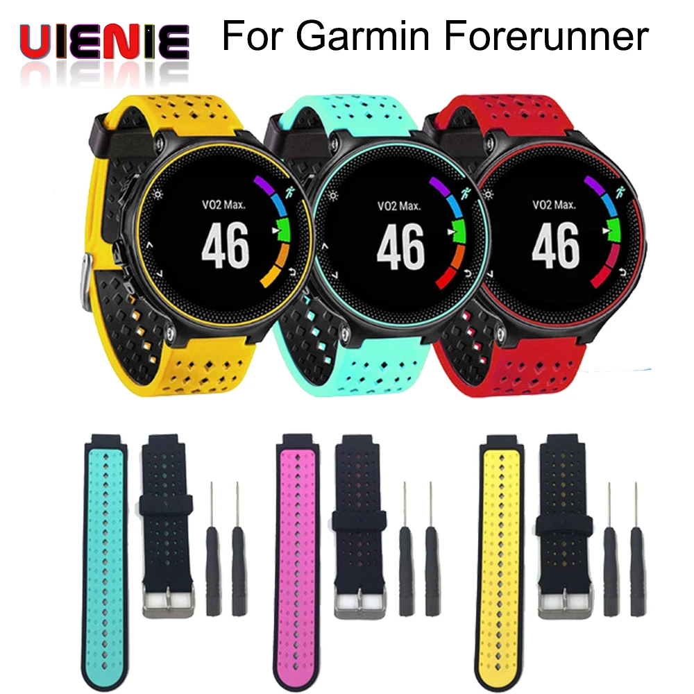 2 в 1 сменный силиконовый ремешок для наручных часов Garmin Forerunner 220/230/235/620/630/735 |