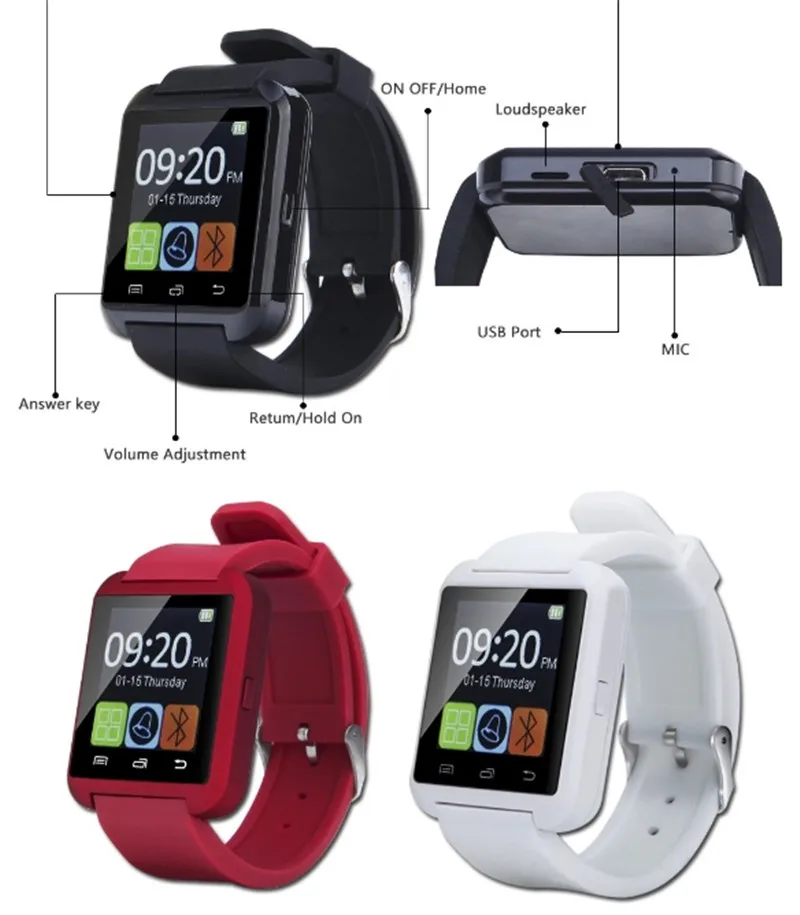 Bluetooth font b Smart b font font b Watch b font U8 Smartwatch U font b Bluetooth font b Smart b font font b Watch b font U8 Smartwatch U font b