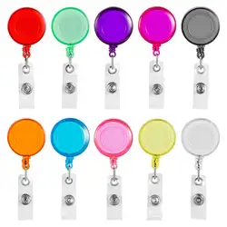 Горячий зажим на раскладной держатель для бейджа с зажимом для ID карт бейдж брелок для ключей держатели 10 шт различных цветов