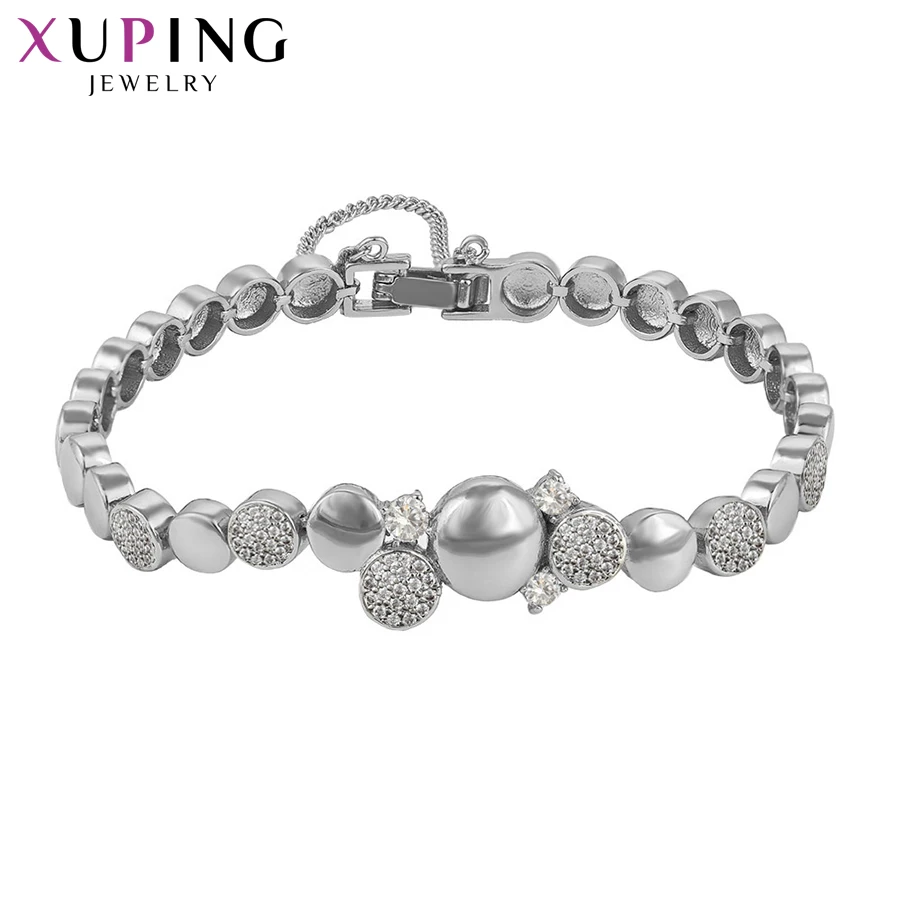 Xuping роскошный бренд высокое качество с родиевым цветным покрытием браслеты медь для женщин Подарки на день благодарения S54, 3-74711