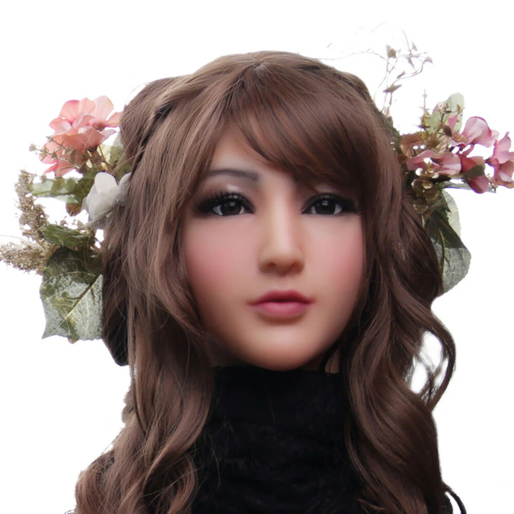 

KOOMIHO Soft Silicone Realistic Female Head Mask Handmade Makeup Mask Claire Goddess Top masquerade Cosplay Mask Transgender 1G