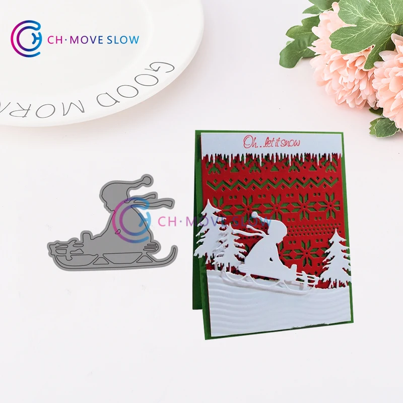 

CH Sled Stencil Metal Cutting Dies For Scrapbooking DIY Cards Album Decoration Embossing Folder Stencils Die