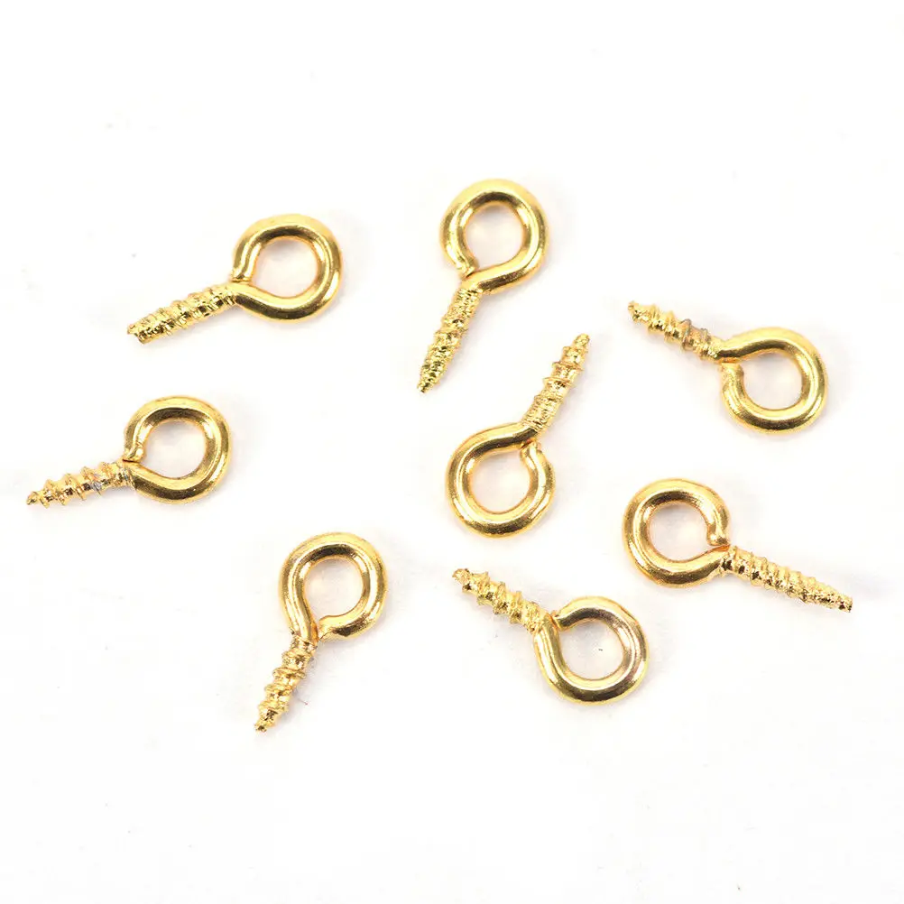 Buy 100Pcs/lot 100pcs Small Tiny Mini Eye Pins Eyepins Hooks Eyelets Screw