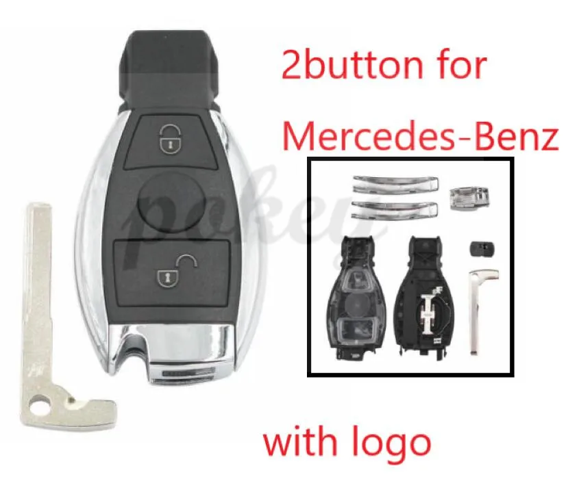 

for Mercedes-Benz BGA 2 Button Replacement Shell Smart Remote Key Case W203 W210 W211 AMG W204 C E S CLS CLK CLA SLK