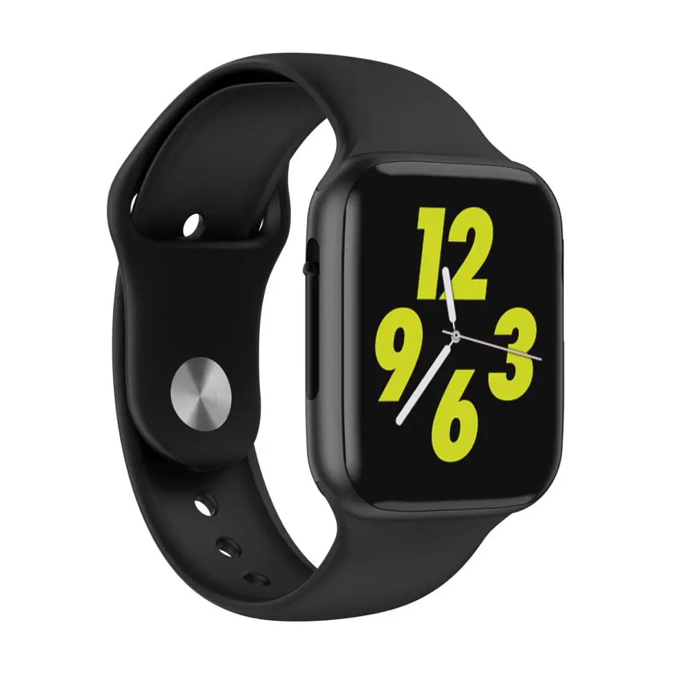 KIWITIME IWO 10 PLUS Смарт-часы 44 мм часы 4 сердечного ритма чехол для apple iPhone Android телефон IWO 8 дешевая версия - Цвет: BlackBlack