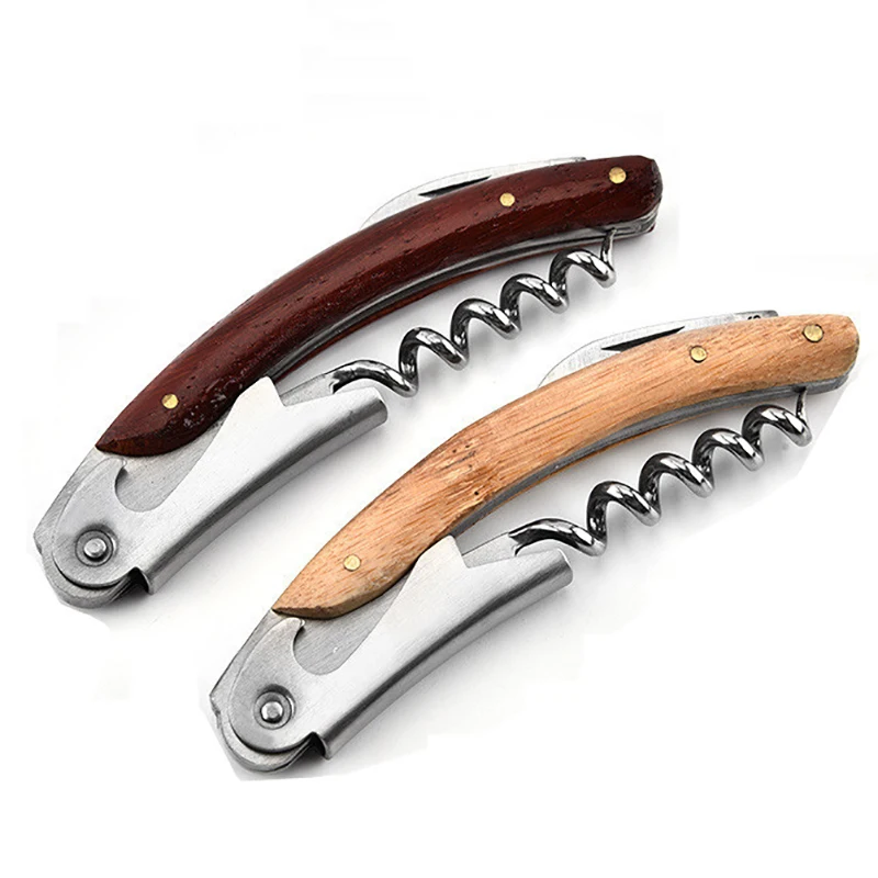 Wine Opener Waiters Corkscrew With Redwood Handle Bottle Opener Kitchen