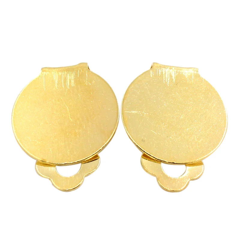 DoreenBeads 20 золотых сережек с зажимом 22x15 мм (B06050) yiwu|earring clip findings|clip earring findingsearring findings |
