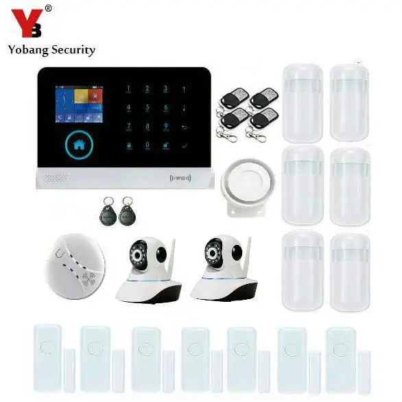 Yobang Security WIFI GSM RFID Alarm System Smart Home Automation HD Camera Door/Window Contact Security Protection Alarm System