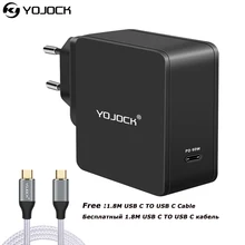 YOJOCK 60 Вт usb type-C настенное зарядное устройство адаптер питания с питанием для Apple MacBook/iPhone XS XR/Xiaomi USB-C PD зарядное устройство