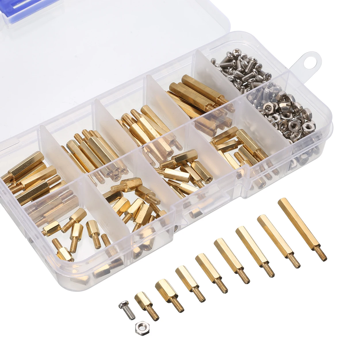 240pcs Waterproof M2.5 Hex Male-Female Standoff/Screw/Nut Assortment Kit with Rust Resistant For Raspberry-Pi Spacer