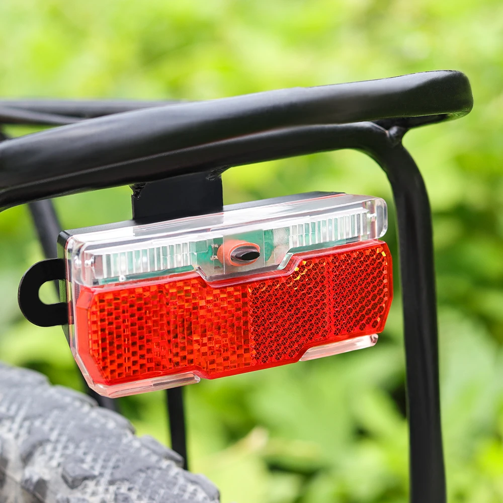Red Bicycle Rear Light Use 2pcs Aaa Batteries Bike Rear Rack Carrier