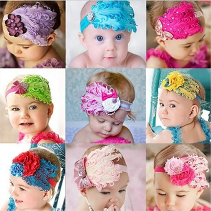 Детская эластичная повязка на голову с перьями|gift bags for food|headband babyheadband flower |