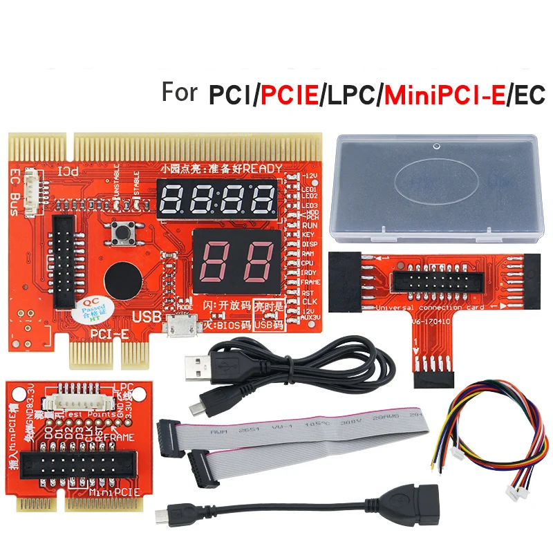 

FEORLO Multifunction Laptop And Desktop phone PC Universal Diagnostic Test Debug test Card Support for PCI PCI-E miniPCI-E LPC