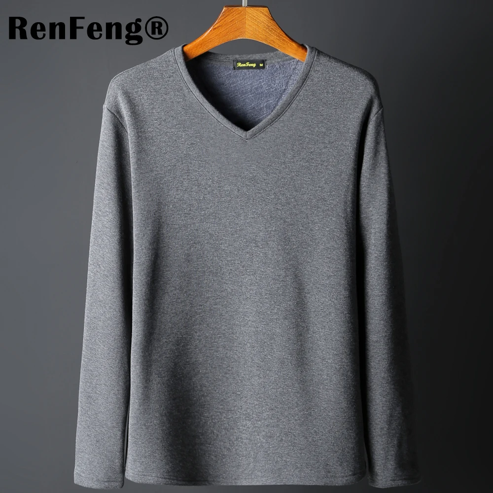 3 Colors Plus Size M-3XL Summer&Autumn Fashion Casual Slim Elastic Soft Solid thicken Long Sleeve Men T Shirts Male Fit Tops Tee (2)
