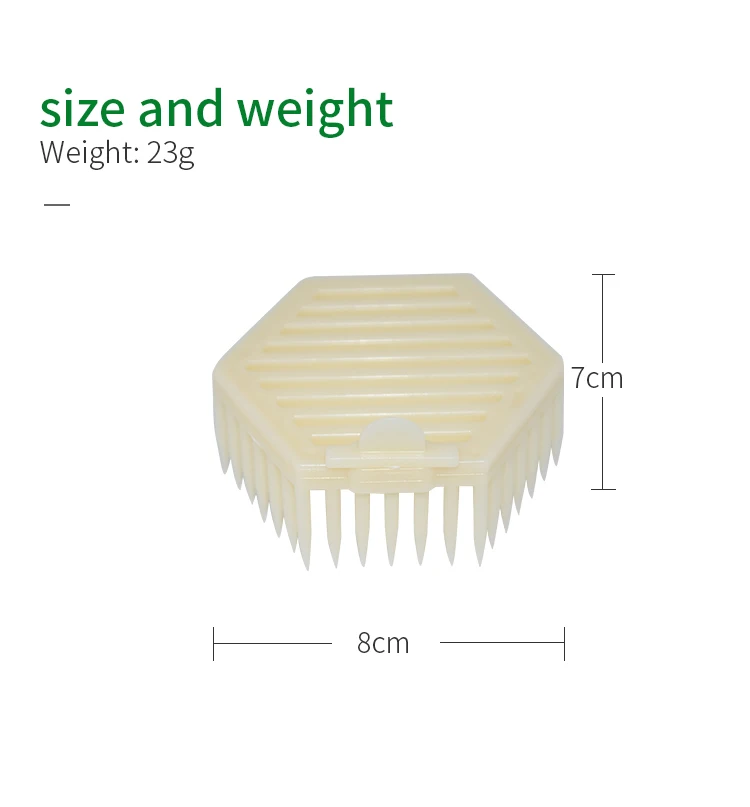 2 шт./пакет инструмент пчеловода королева маркер клетка для пчел Зажимы Пластиковые шестиугольные пчеловода иглы Тип ловли пчелы поставки