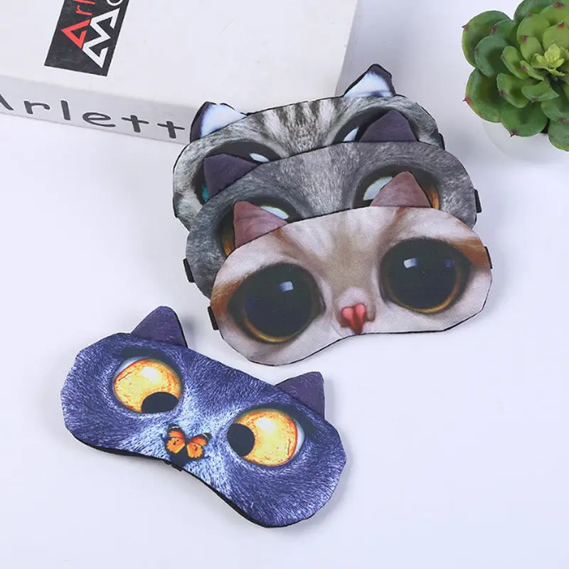 3D милый мультфильм животных мягкая маска для глаз тени повязка на глаза остальных повязка для сна офисные Nap свет Чехол классный массаж