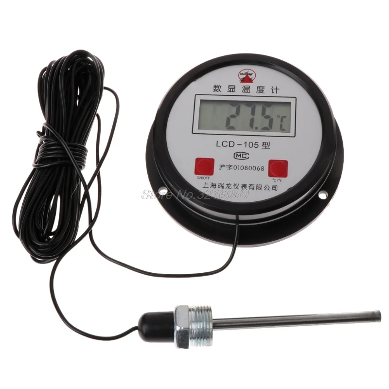 

High-temperature Industrial Water Boiler Digital Thermometer 10M wire with probe Aug28 Whosale&DropShip
