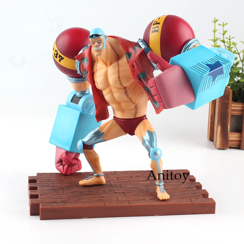 

One Piece Figure One Piece Anime Franky Action Figure The New World Romance Dawn Toy 19cm franky figure