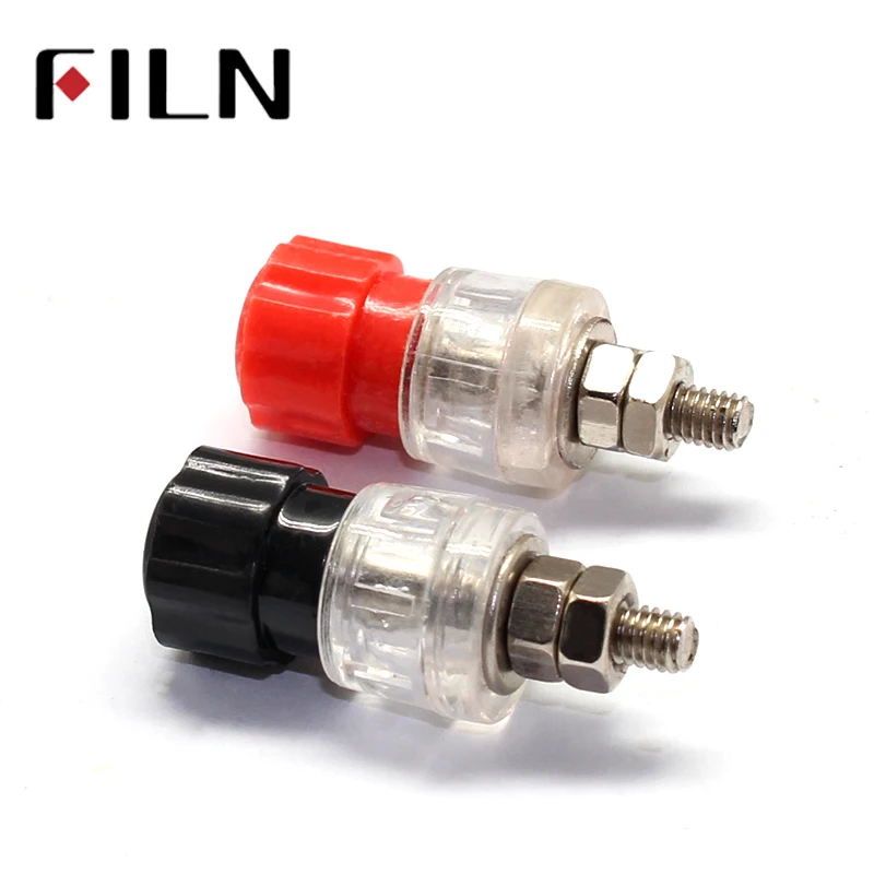 

2pcs/lot 999A Binding post welding connector Socket For Power Amplifier Terminal AC Power red black Adapter Connector