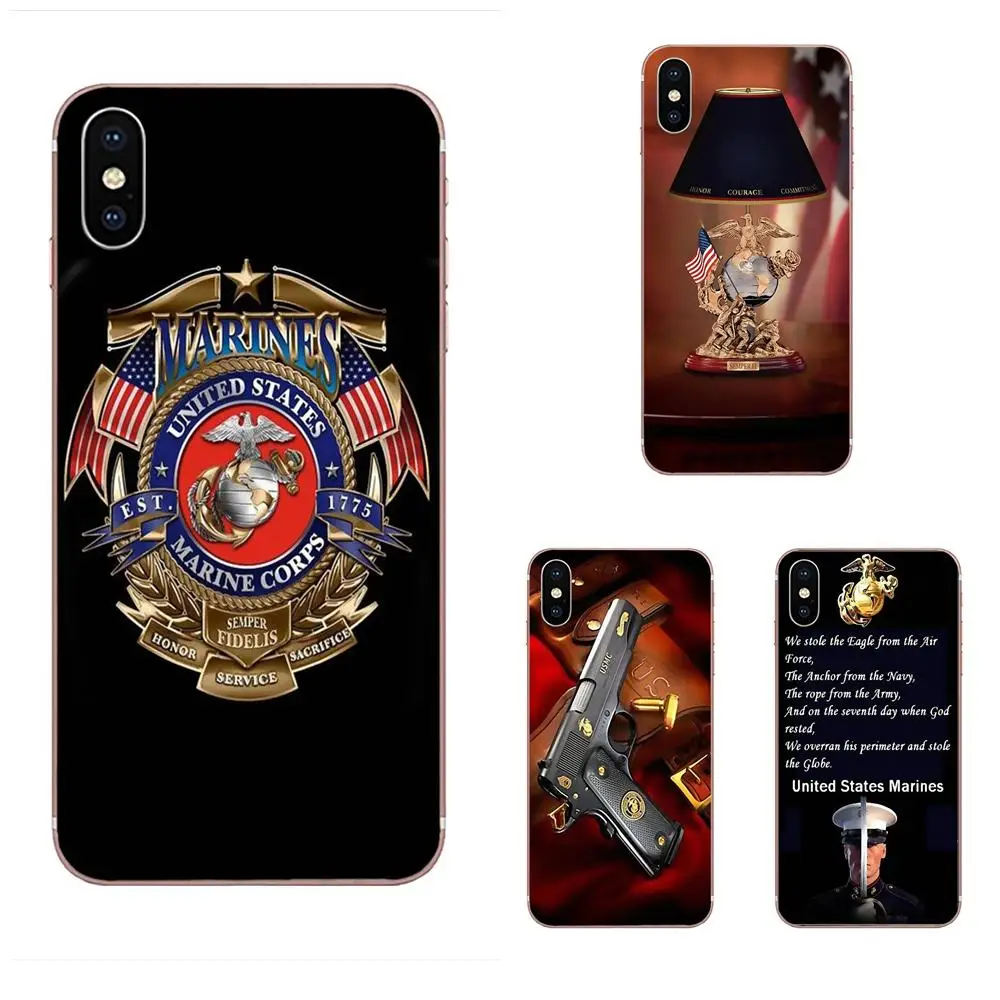Soft Cover Cases For Xiaomi Redmi Note 2 3 3S 4 4A 4X 5 5A 6 6A Pro Plus United States Marine Corps | Мобильные телефоны и
