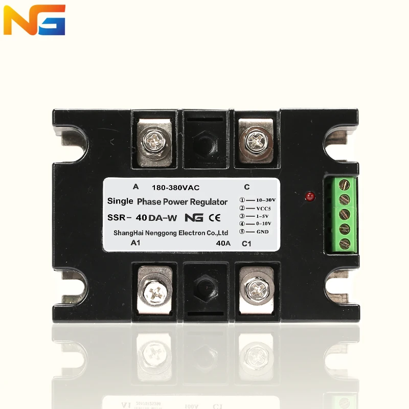 

NG SSR-40DA-W voltage regulator module single phase SCR strong anti-interference multiple control signal regulate voltage