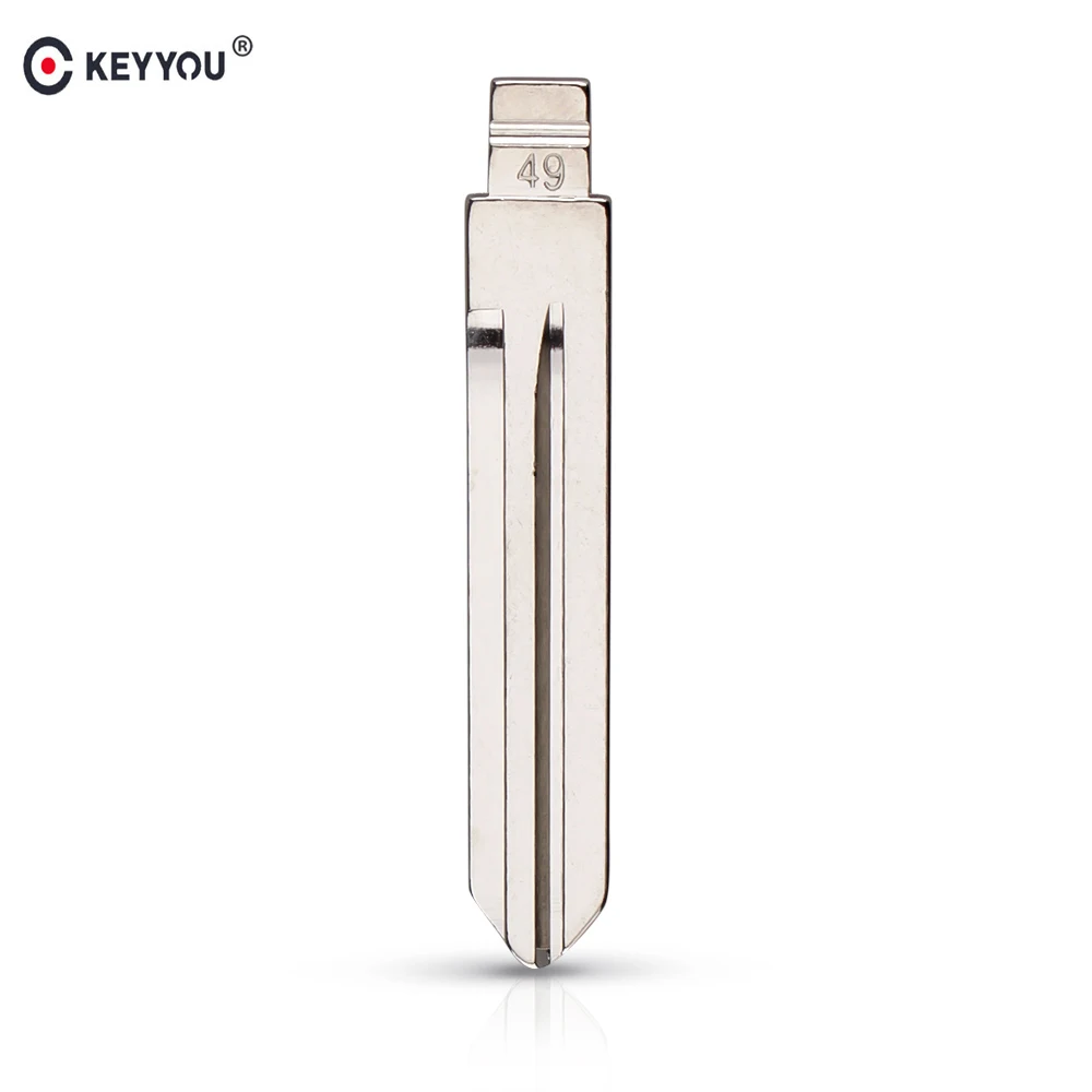 

KEYYOU 10Pcs/lot 49# KD Remote Key Blank Blade Metal Flip Blade Type # 49 New For Nissan Folding Key