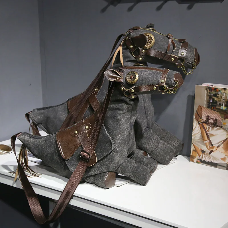 Женские сумки-мессенджеры, дорожная сумка, Mochila Bolsos Mujer, горячая сумка в виде животного, креативная 3D сумка в форме пони, Ослика, лошади, женская сумка на плечо