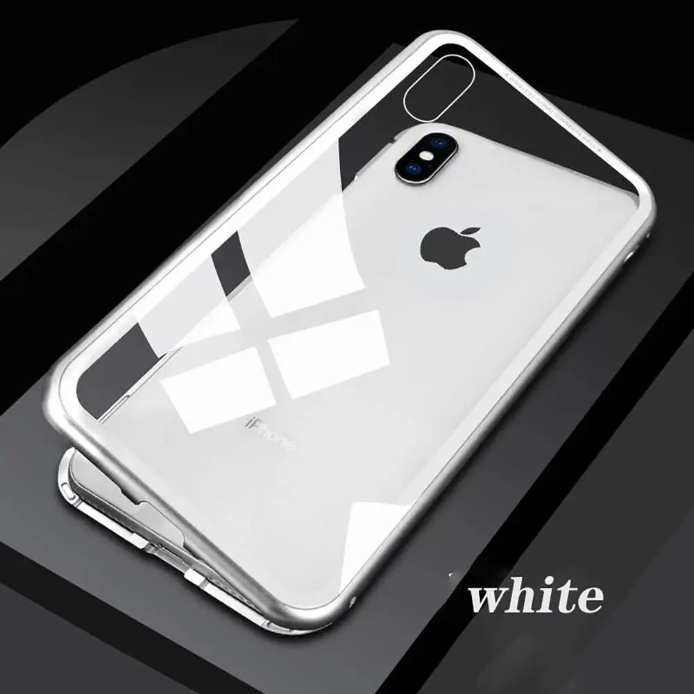 Eqvvol Металлическая магнитная адсорбционная коробка для iPhone XS MAX X XR 8 7 Plus 6 6s