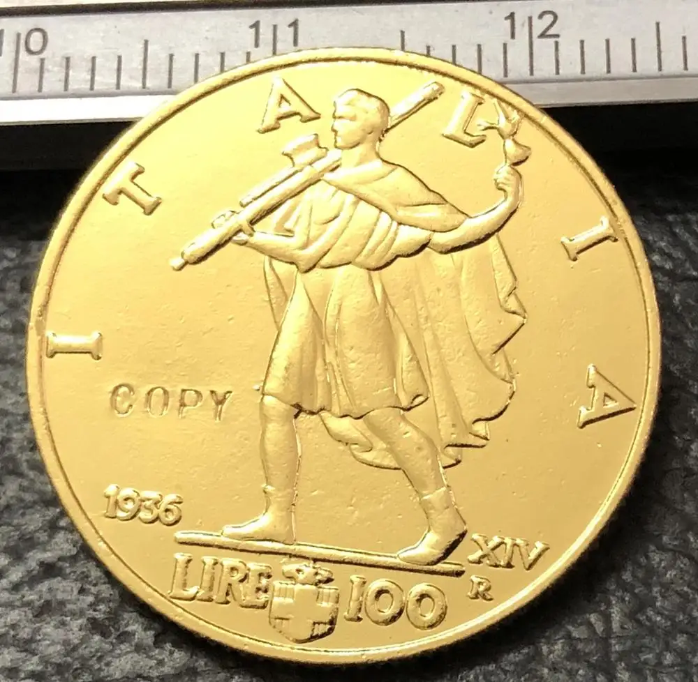 1936 Itlay 100 Lire In Oro Copia Coin