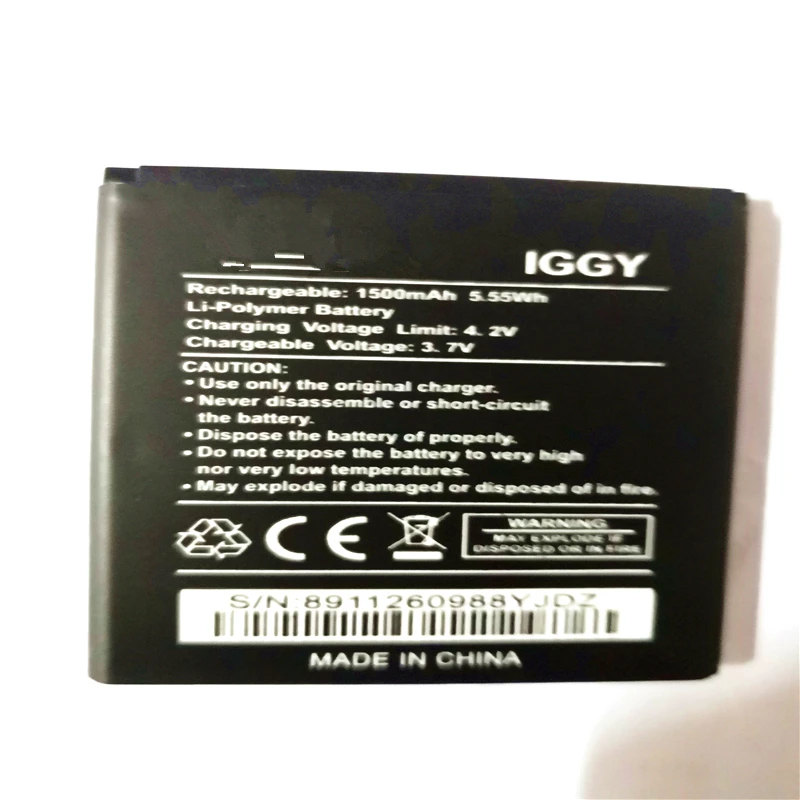 

High Quality Mobile Phone Replacement Li-ion Battery for Wiko IGGY 1500mAh Battery with phone stander for gift