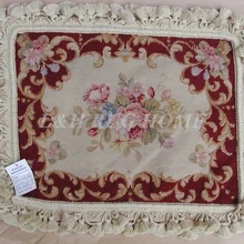 15 K 1" X 16" игольная Подушка, ручной работы шерстяная подушка с цветочным дизайном без вставок