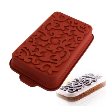 

Silicone Cake Decorating Mold Baking Plum Rectangular Big Chocolate Pan Decorating Tools Kitchen DIY Bakeware Tools Accessories