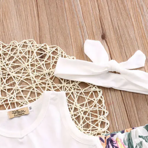 2019 kleinkind Kinder Baby mädchen sommer Outfits Kleidung T-shirt & kurze Hosen 2 PCS set