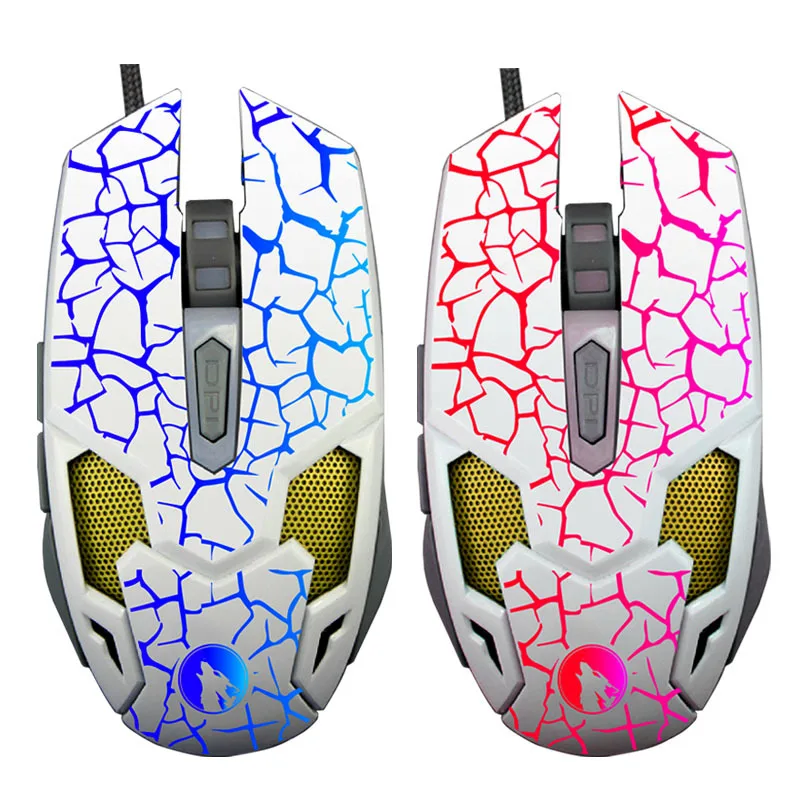 Mashang transparent USB gaming mouse colorful crack light glare increase direct manufacturers | Компьютеры и офис